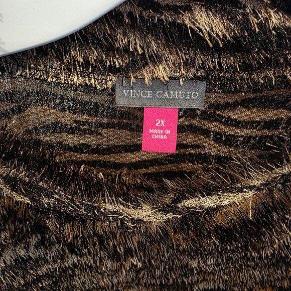 New vince camuto animal print top size 2X - Picture 3 of 5